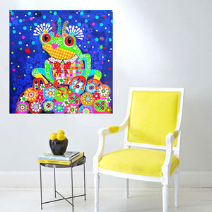 Original Painting - Bubbles - Green Tree Frog