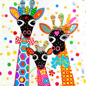 Hand Embellished Art - Towering Trio