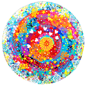 Pin Wheel Art Table