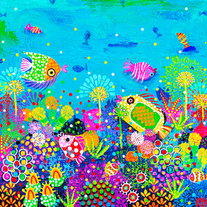 Canvas Wall Art - Coral Village