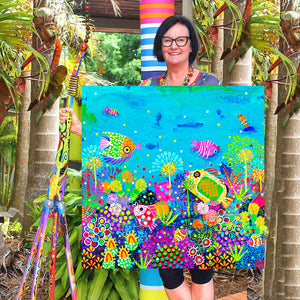 Original Painting - Coral Village