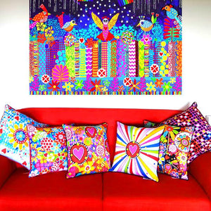 Colorburst Mondrian Cushion