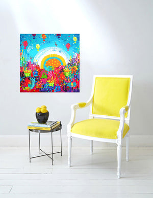 Canvas Wall Art - Floating Over Sunrise