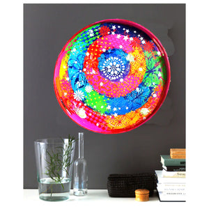 Original Painting - The Painted Tray Magenta
