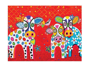 Love Hearts Cow Tea Towel