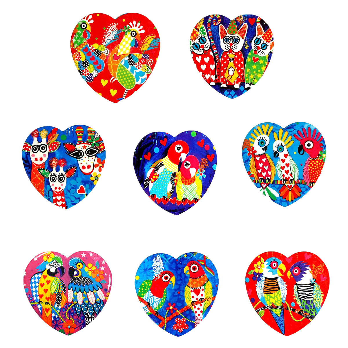 Love Heart Coasters (set of 8)
