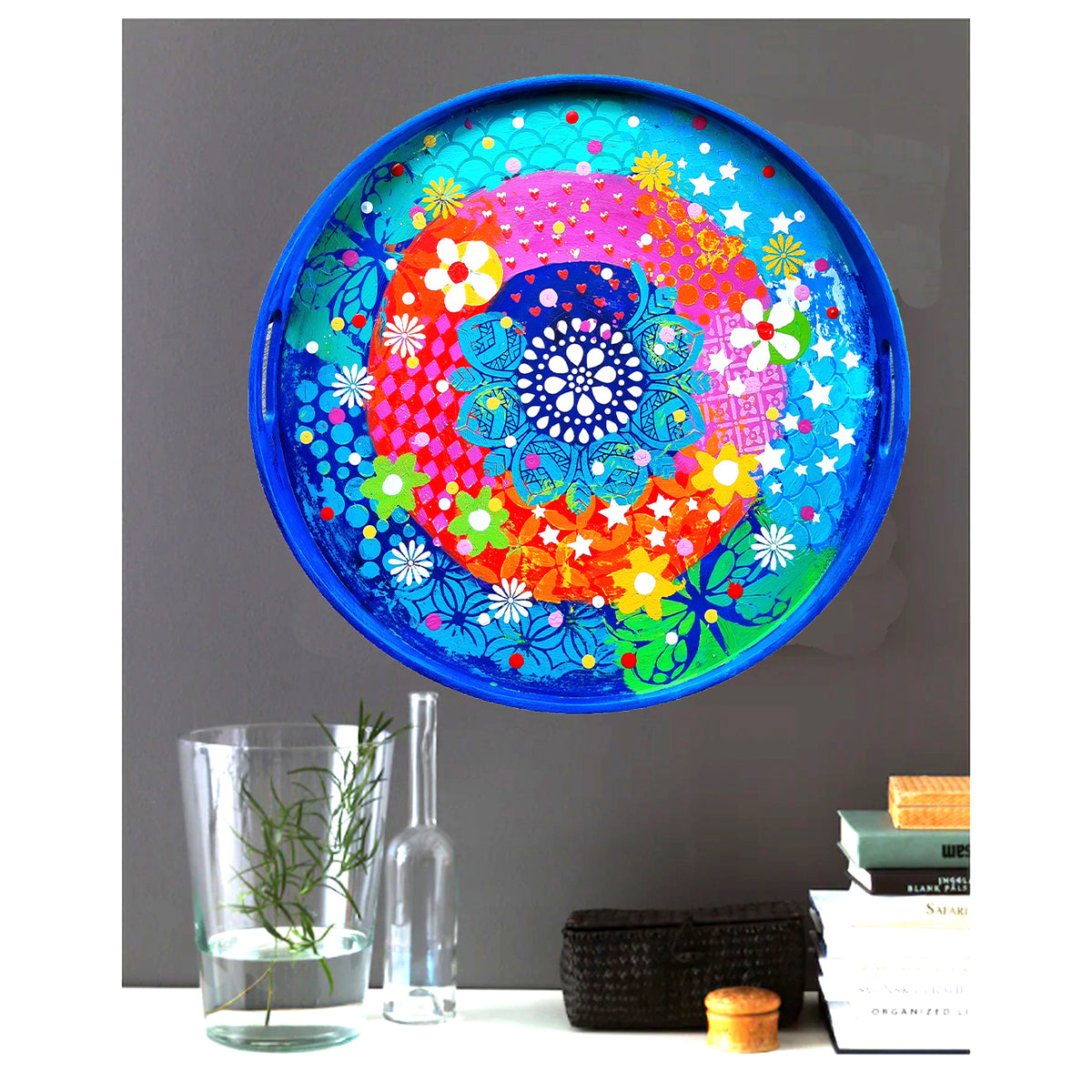 Original Painting - The Painted Tray Ultramarine