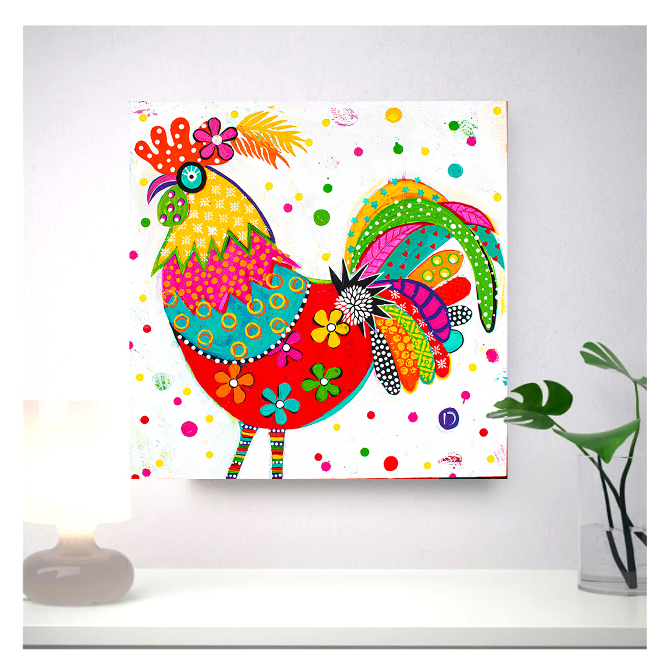 Original Painting - Rock and Roll Rooster