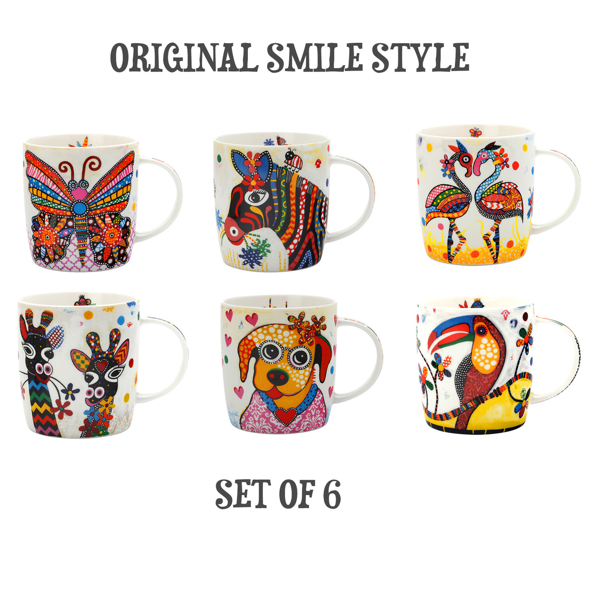 Smile Style Mugs (set of 6)