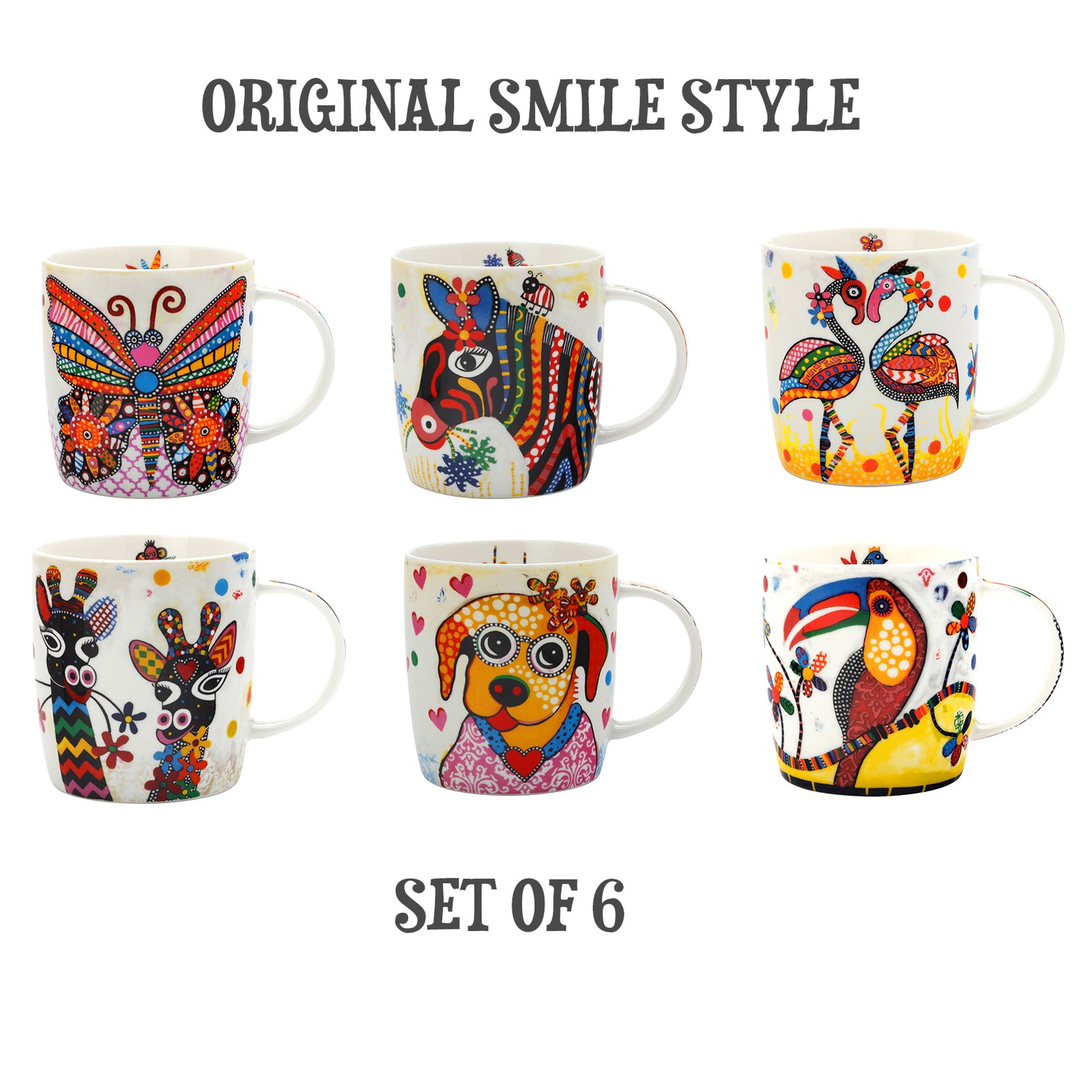 Smile Style Mugs (set of 6)
