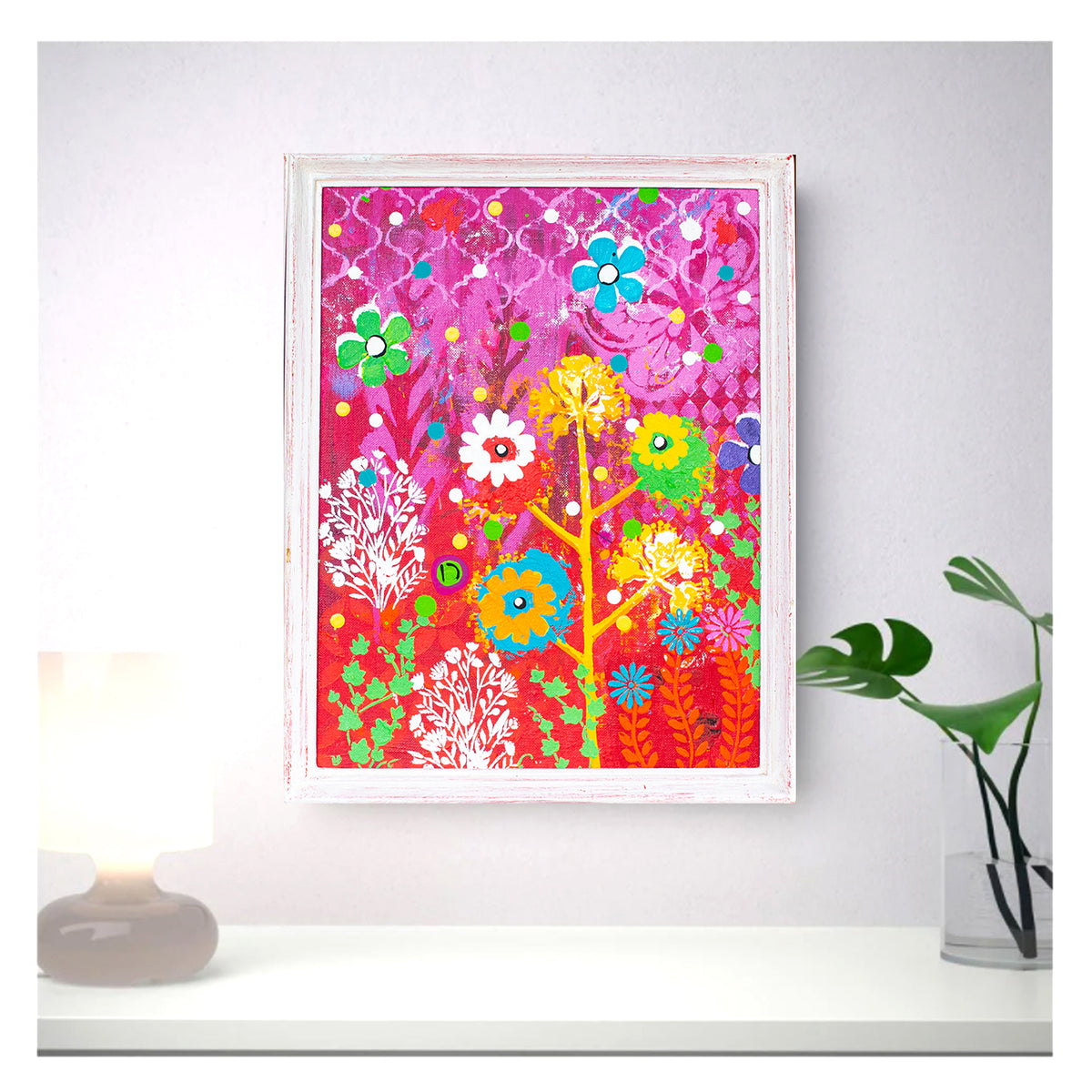 Original Painting - Blooming Beauty Magenta