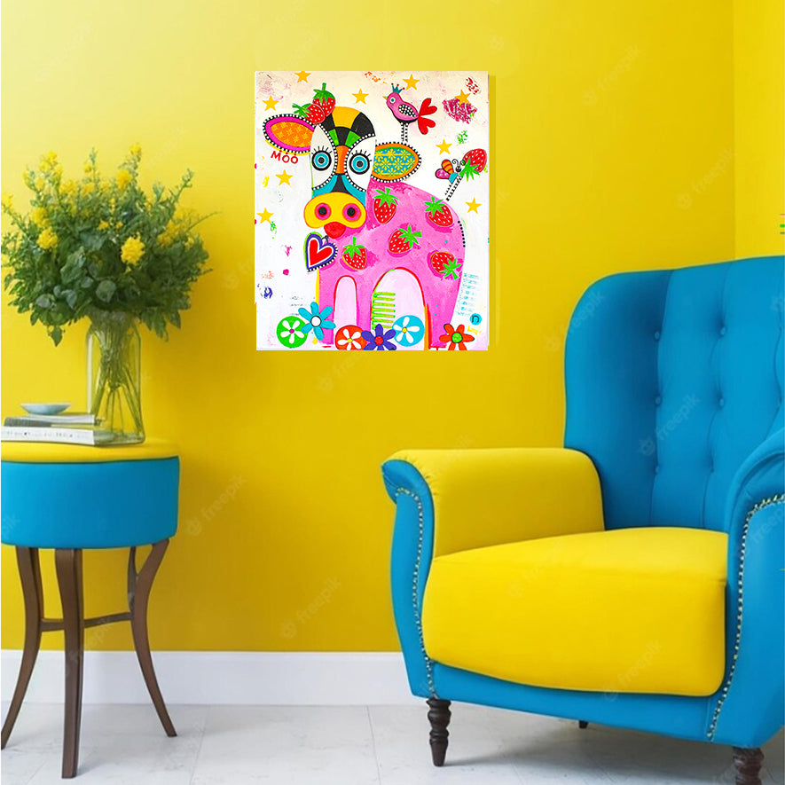 Original Painting - Strawberry Milk Cow