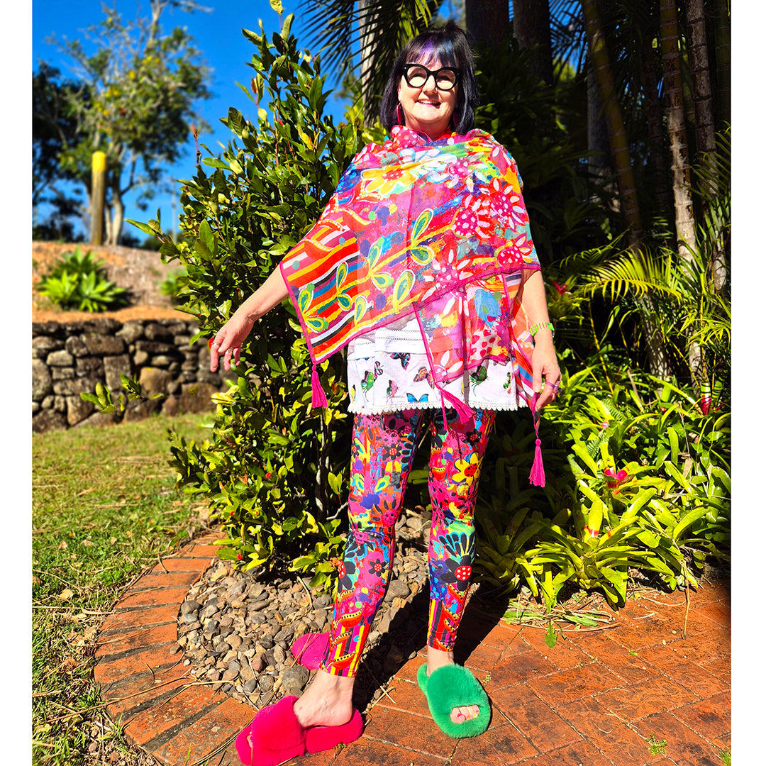 Wildflower Whirl Scarf/Sarong