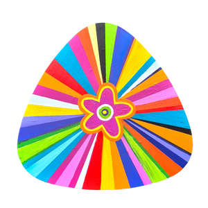 Candy Stripes Art Table - Hand Painted