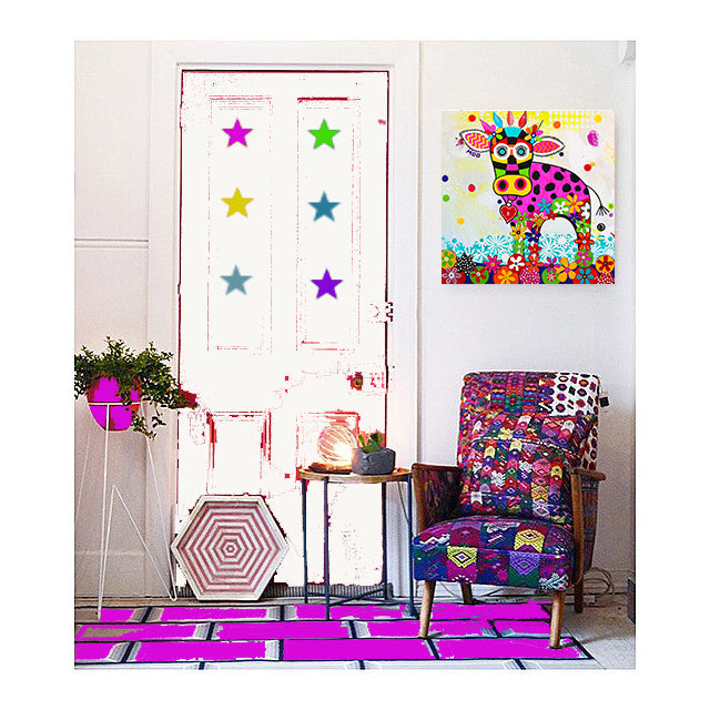 Hand Embellished Art - Moo Cow