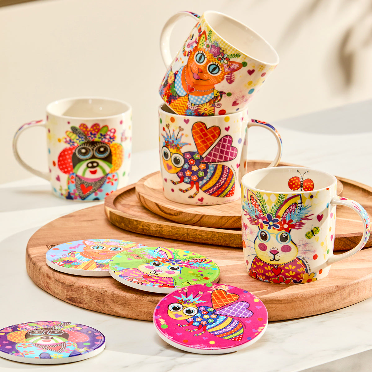 Kaleidoscope Rabbit Mug