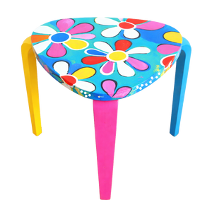 Flower Power Art Table - Hand Painted