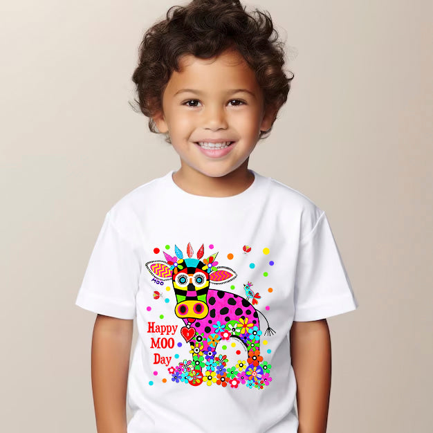 Kids T-shirt Happy Moo Day