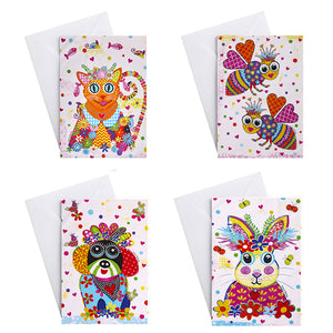 4 Kaleidosope Greeting Cards