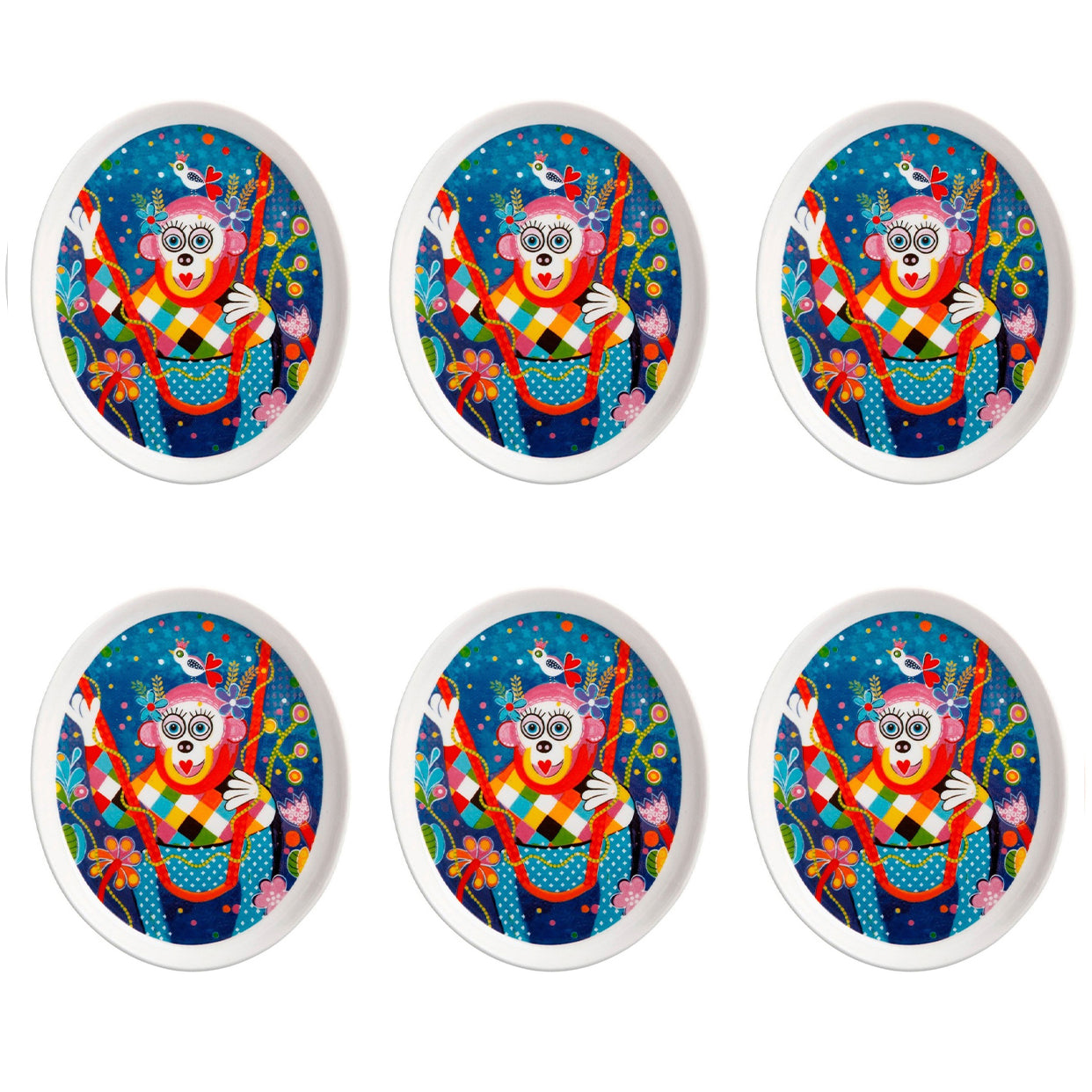 6 Monkey Plates