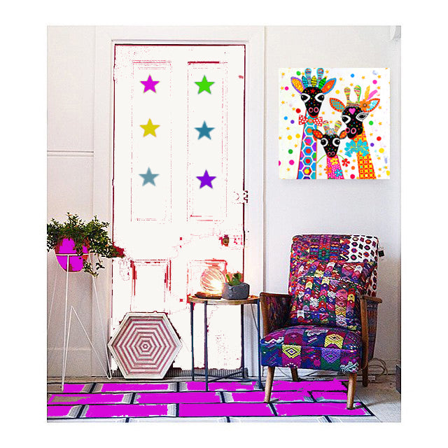 Hand Embellished Art - Towering Trio