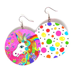 Rainbow Unicorn Earrings - Donna Sharam Art Gallery