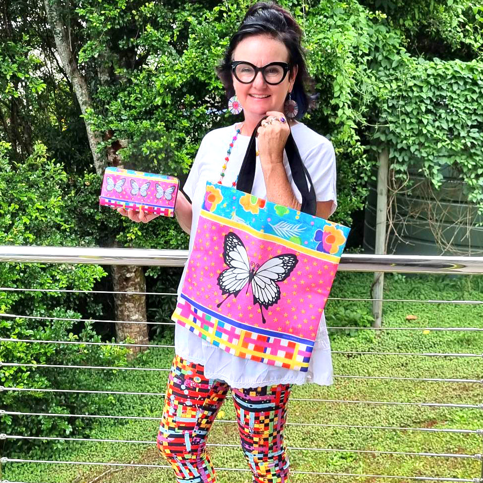 Orchard Butterfly Wallet & Tote Bag