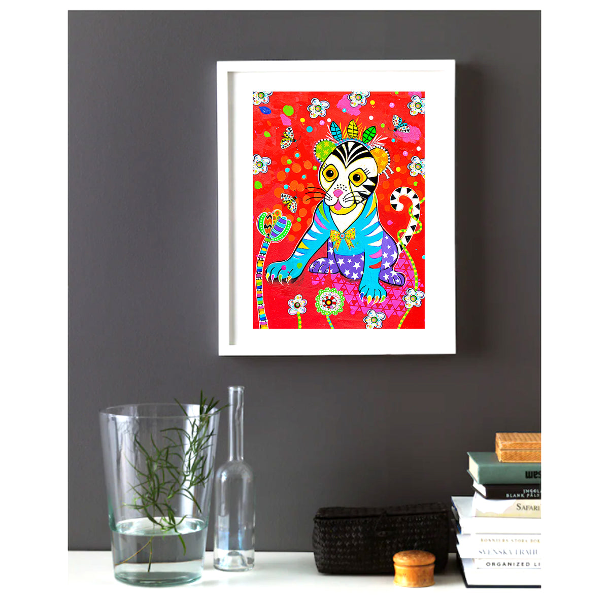 Wall Art Framed Print - Tiggy - Tiger Cub