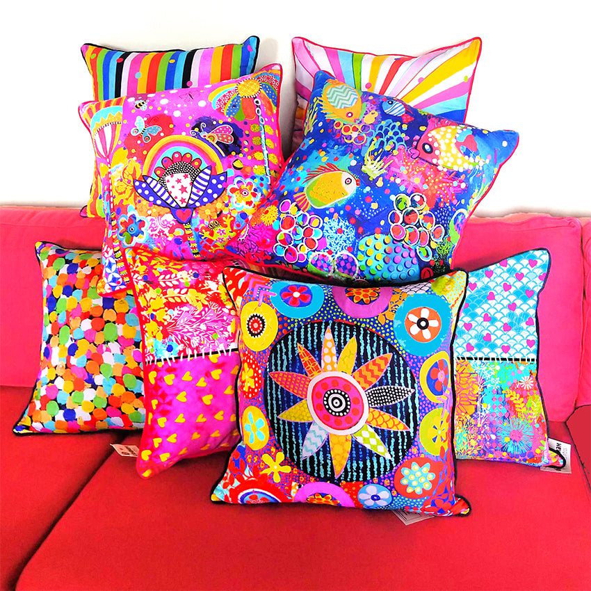 Patchwork Pink Cushion