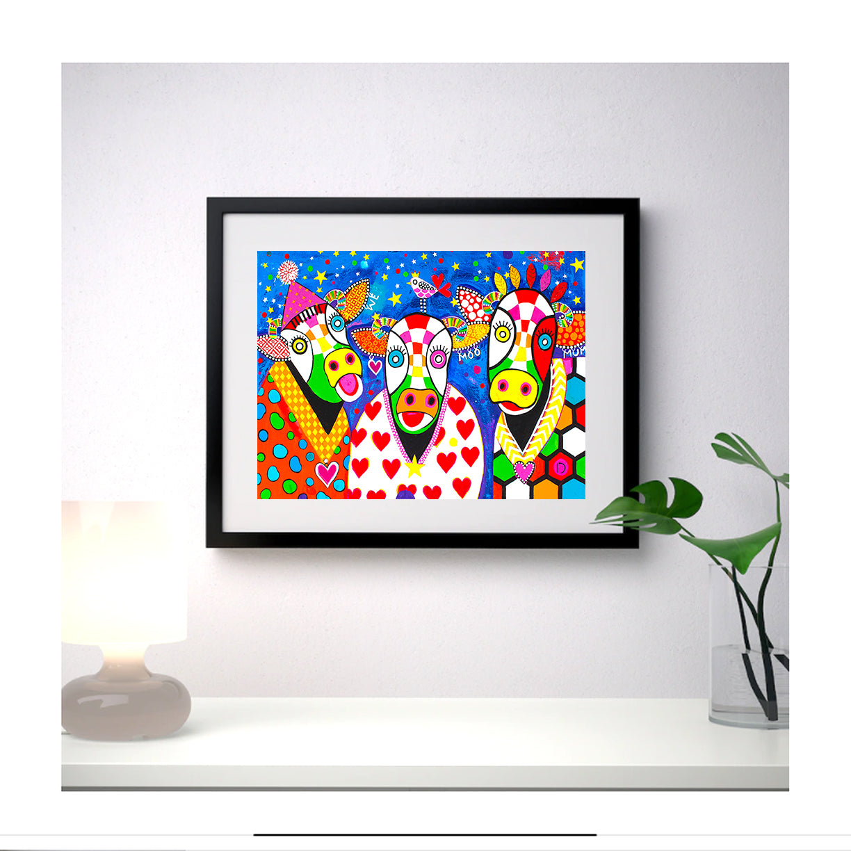 Wall Art Framed Print - Betsy's Boys - Cows