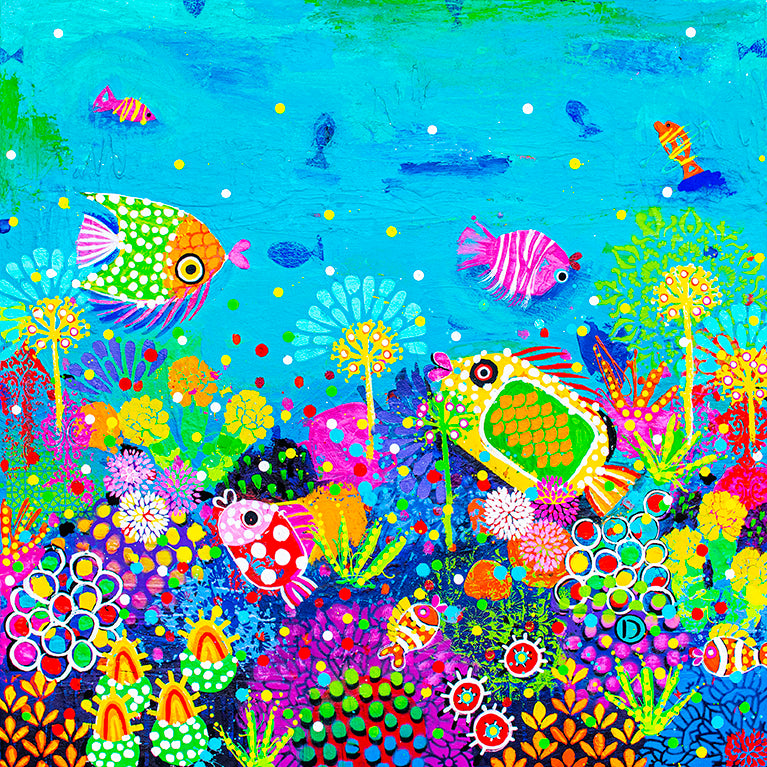 Original Painting - Coral Village