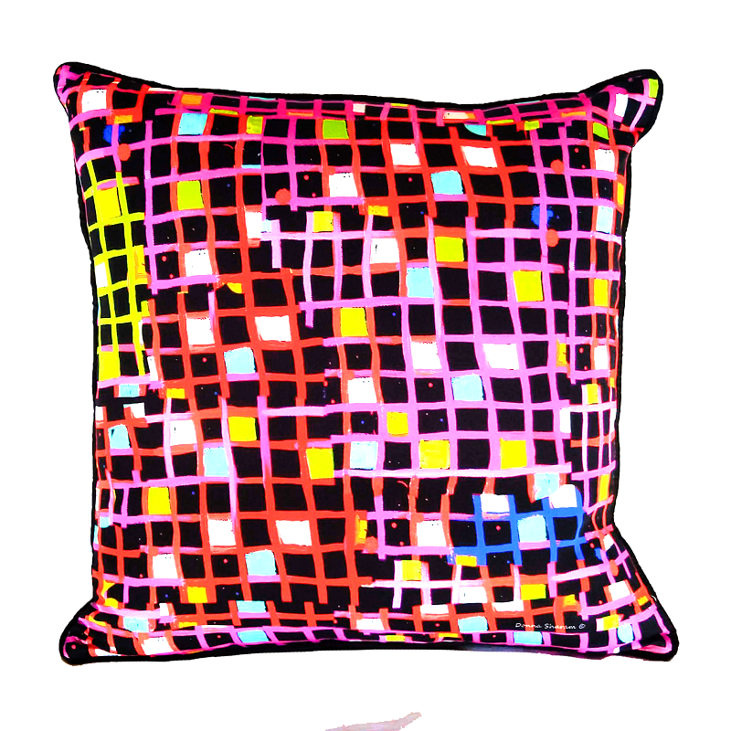 Colorburst Mondrian Cushion