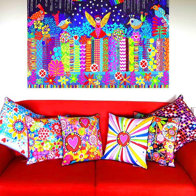 Colorburst Mondrian Cushion