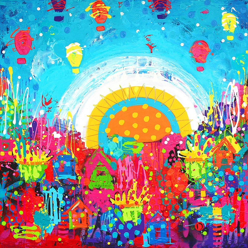 Canvas Wall Art - Floating Over Sunrise