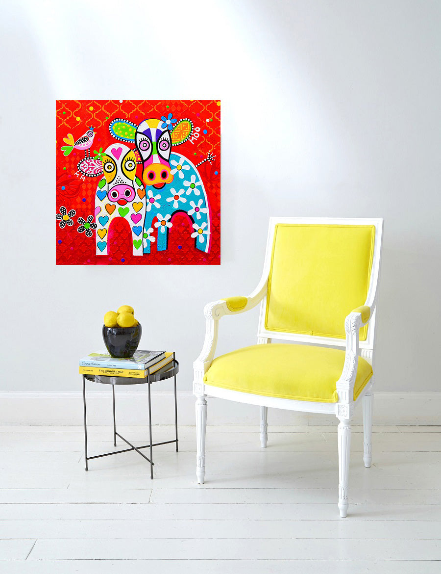 Canvas Wall Art - Happy Moo Day - Cows