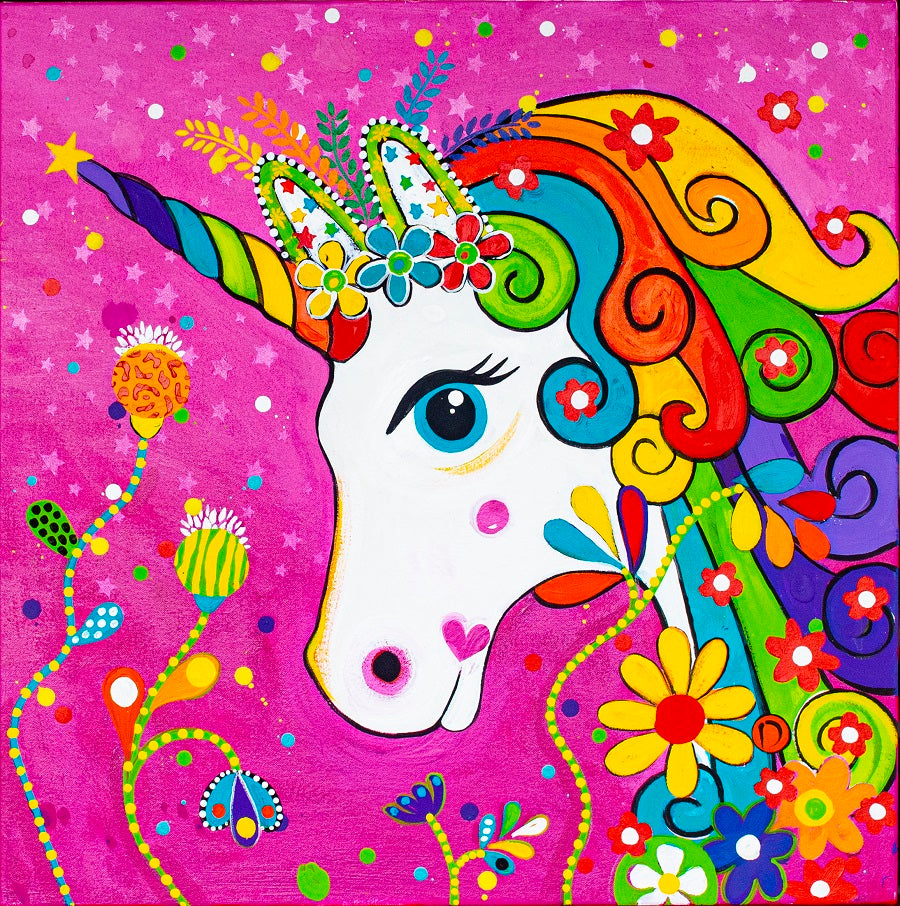 Rainbow Unicorn - Donna Sharam Art Gallery
