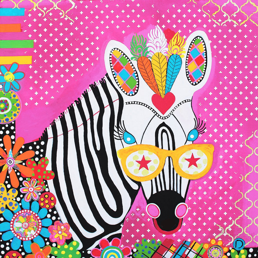 Canvas Wall Art - Show Pony - Zebra