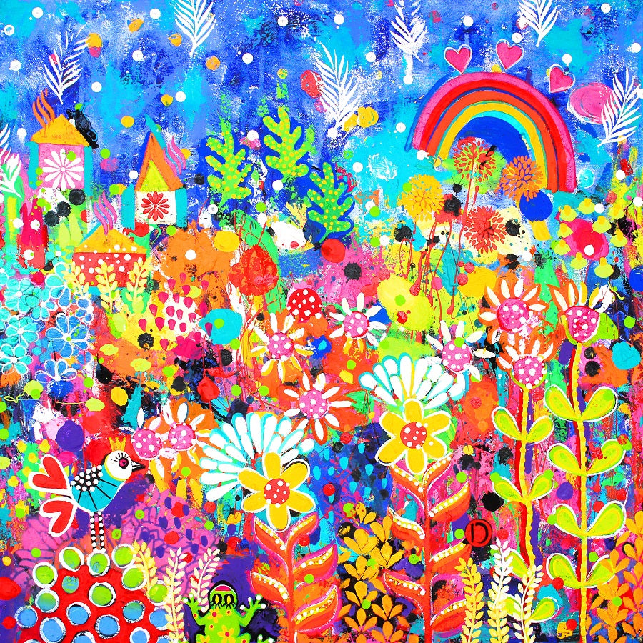 Original Painting - Floral Carpet