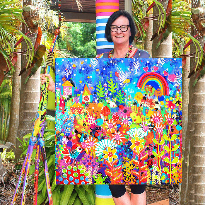 Original Painting - Floral Carpet