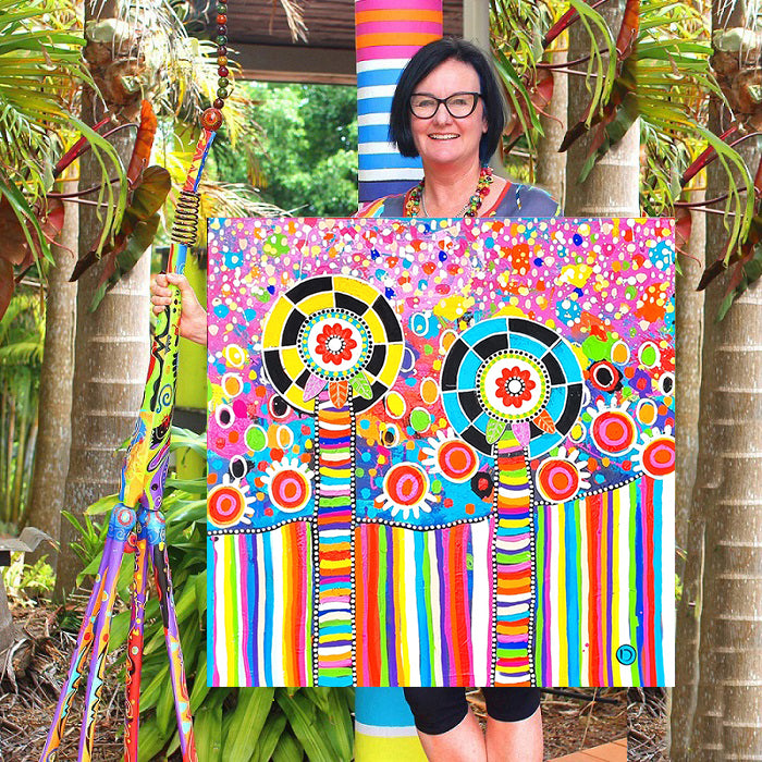 Original Painting - Downloading The Sun