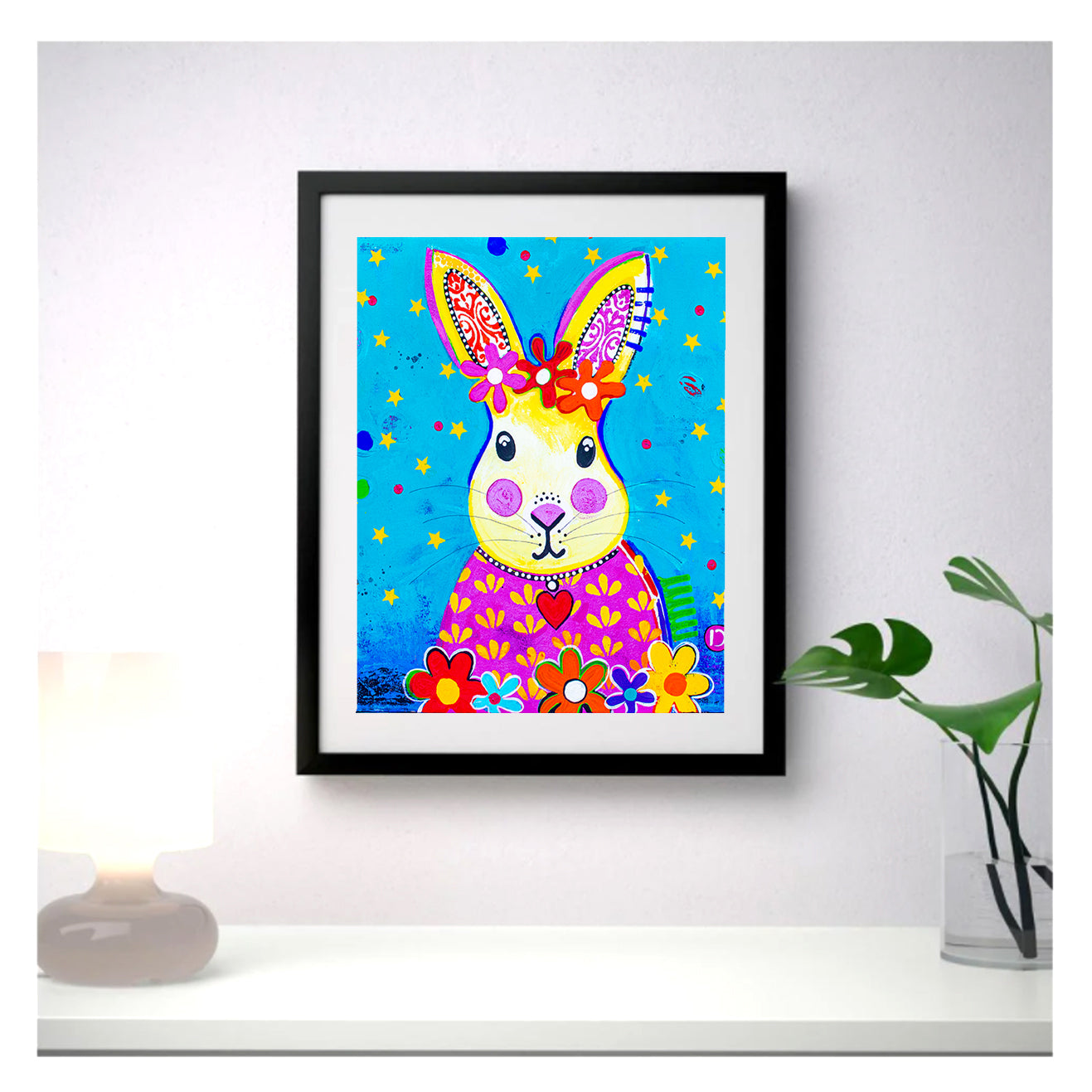 Wall Art Framed Print - Witty Rabbit