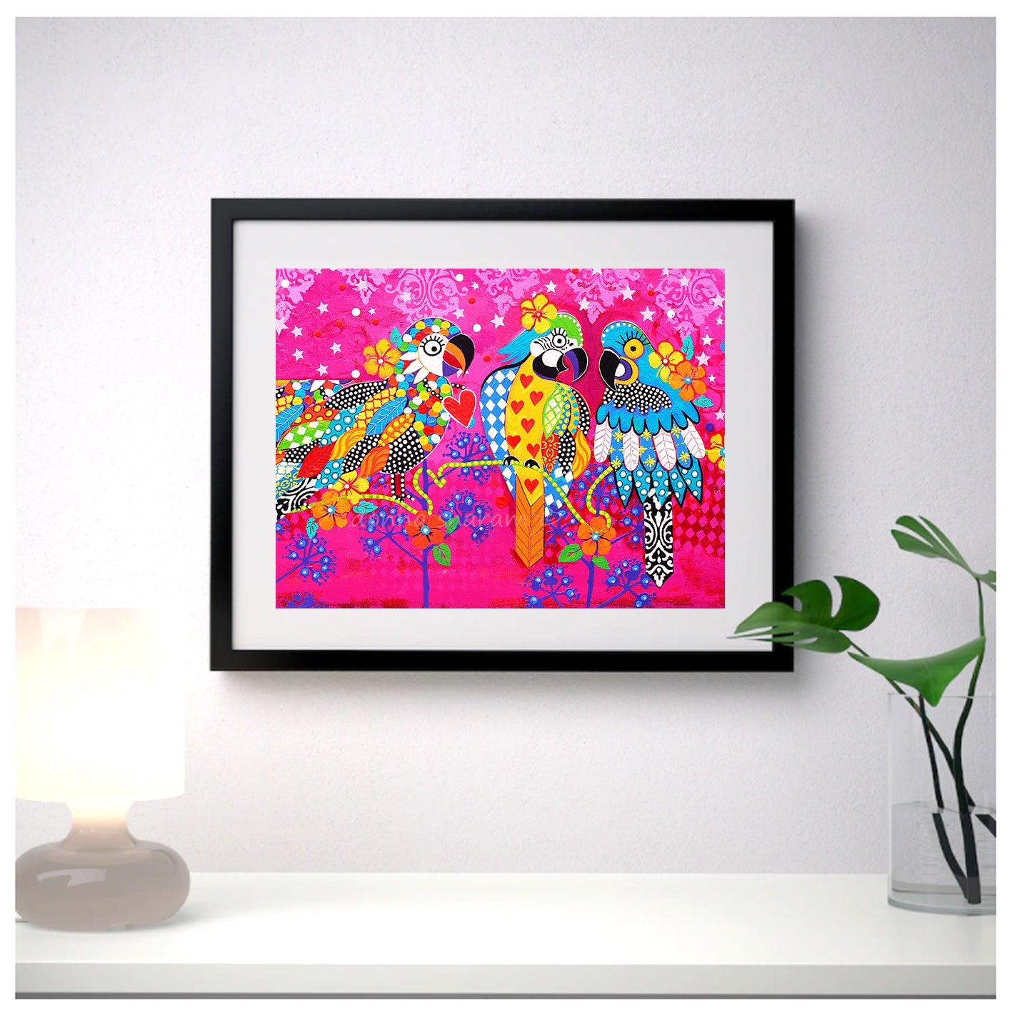 Wall Art Framed Print - Araras - Macaw