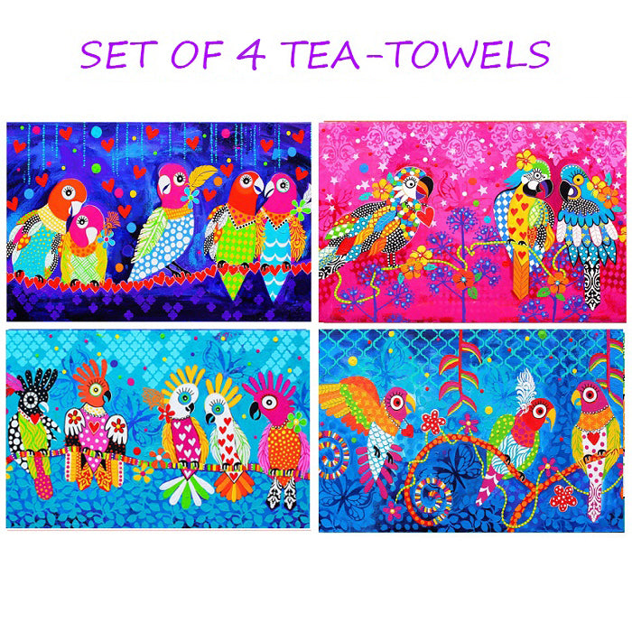 4 Bird Tea Towels