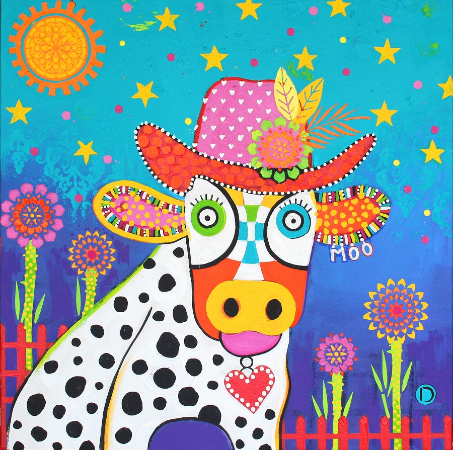 Canvas Wall Art - Cow Poke