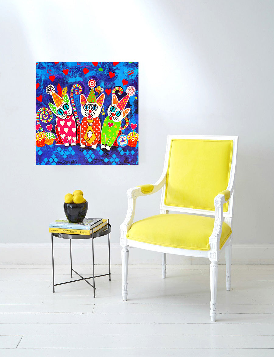 Canvas Wall Art - Cupcakes - Cats