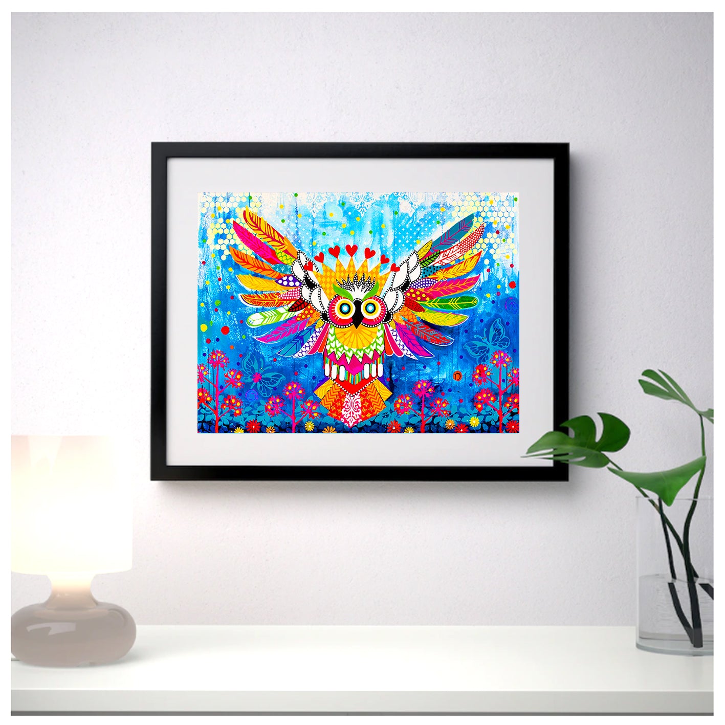 Wall Art Framed Print - Hedwig - Owl