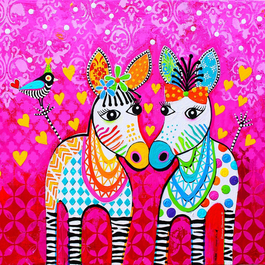 Canvas Wall Art - ZigZag Zebras