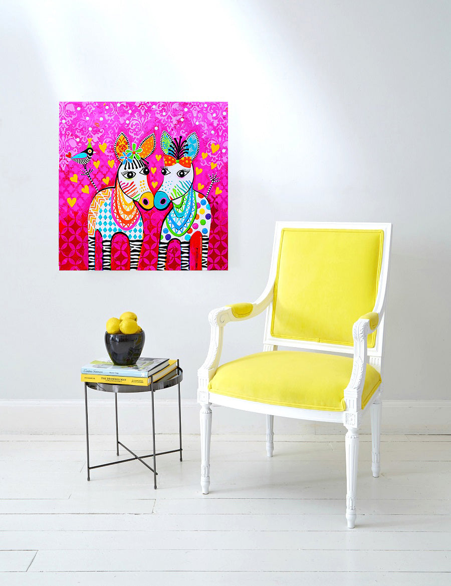 Canvas Wall Art - ZigZag Zebras