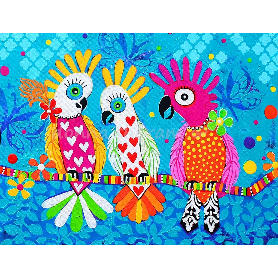 Wall Art Framed Print - Chatter - Cockatoos